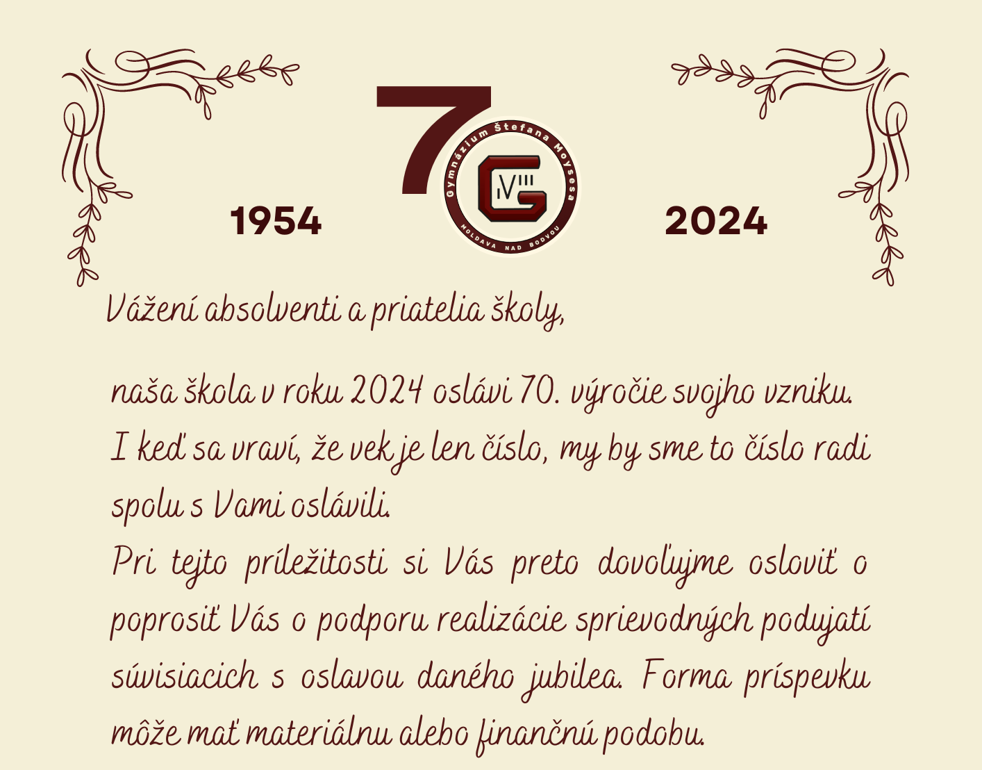 70.výročie vzniku školy